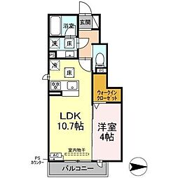 Cozy space 1LDKの間取図画像