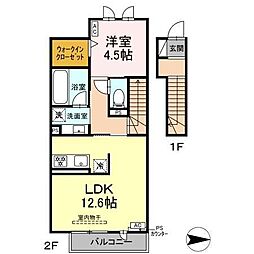 Cozy space 1LDKの間取図画像