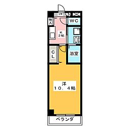 メゾン・ドSweet3 1Kの間取図画像