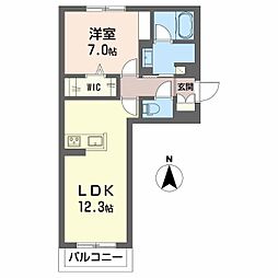 シャーメゾン ルプリュマージュ 1LDKの間取図画像