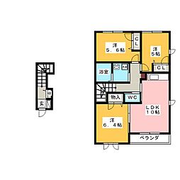 ソレイユ 3LDKの間取図画像