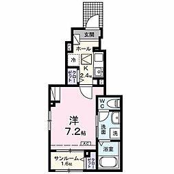 ルート258 1Kの間取図画像