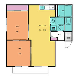 ディアステージA 2LDKの間取図画像