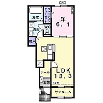 フィオーレ笠木　A 103 ｜ 岐阜県大垣市笠木町338-1（賃貸アパート1LDK・1階・50.01㎡） その2