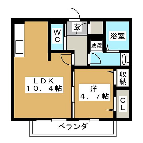 アドラブール ｜岐阜県大垣市宿地町(賃貸アパート1LDK・2階・40.04㎡)の写真 その2