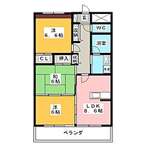 アネックス華アクア  ｜ 岐阜県大垣市昼飯町（賃貸マンション3LDK・2階・68.84㎡） その2