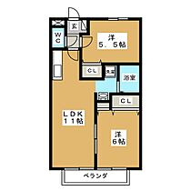 クオリア　Ｂ  ｜ 岐阜県揖斐郡池田町本郷（賃貸アパート2LDK・2階・51.40㎡） その2