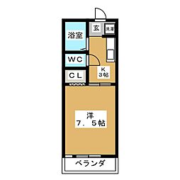 間取図画像 1K