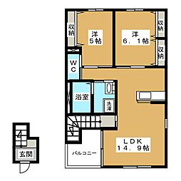 間取図画像 2LDK