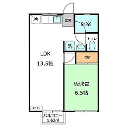 第1メゾン・ド・ラポール 1LDKの間取図画像