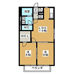 アークヒルズ 2LDKの間取図画像