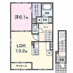 グランスクエア 1LDKの間取図画像