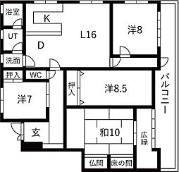 シティーハイツきむら 4LDKの間取図画像