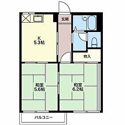 ファミール山本C 2Kの間取図画像