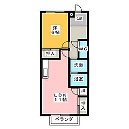セディアス1 1LDKの間取図画像