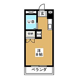 赤坂アーバンライフ ワンルームの間取図画像