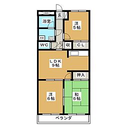 サンガーデンマリノ 3DKの間取図画像