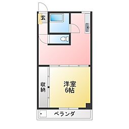 日電ビル 1DKの間取図画像
