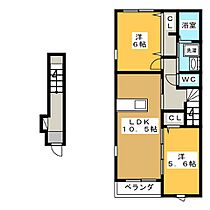 ジェルメ  ｜ 岐阜県各務原市那加芦原町２丁目（賃貸アパート2LDK・2階・56.47㎡） その2