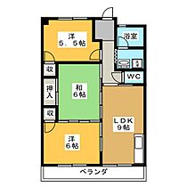 旭ハイツ  ｜ 岐阜県各務原市蘇原旭町３丁目（賃貸マンション3LDK・4階・56.70㎡） その2