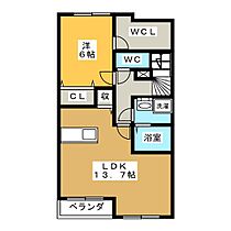 メゾンシャルマンＢ  ｜ 岐阜県各務原市川島河田町（賃貸アパート1LDK・2階・53.66㎡） その2