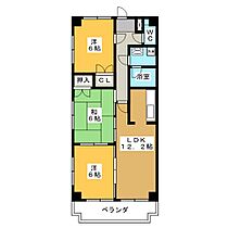 アムール河田  ｜ 岐阜県各務原市川島河田町（賃貸マンション3LDK・1階・65.52㎡） その2