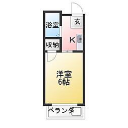 ソフィアマンション 1DKの間取図画像