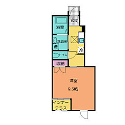 Abelia（アベリア） 1階1Kの間取り
