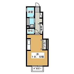 プルミエール ワンルームの間取図画像