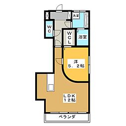 杉山アパート 1LDKの間取図画像