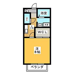 コンフォート三柿野 1Kの間取図画像