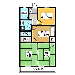 メゾンみついけ 3DKの間取図画像