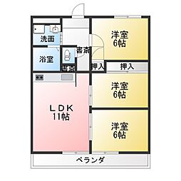 グリーンウッド金武 3LDKの間取図画像