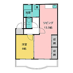 アリビオ 1LDKの間取図画像