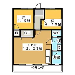 メトロポリス3 2LDKの間取図画像