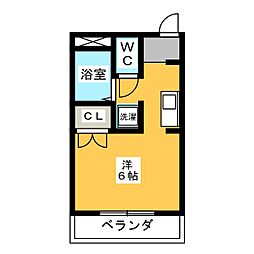 グランシャリオ ワンルームの間取図画像