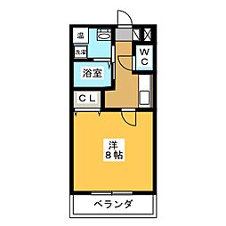 アップサイド日吉B 1Kの間取図画像