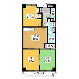 エスポワール各務原 3LDKの間取図画像