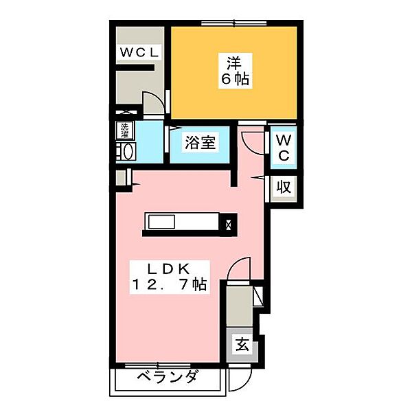 ヴィア　ヴィトーリア ｜岐阜県可児市今渡(賃貸アパート1LDK・1階・45.33㎡)の写真 その2