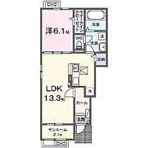 ウィステリアV 101 ｜ 岐阜県可児市今渡2157（賃貸アパート1LDK・1階・50.01㎡） その2