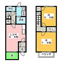 Brancheハピネス　Ｉ  ｜ 岐阜県可児市土田（賃貸マンション2LDK・1階・59.62㎡） その2