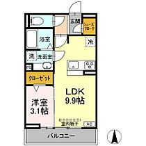 カサリンダ 202 ｜ 岐阜県可児市下恵土5156番地1（賃貸アパート1LDK・2階・33.39㎡） その2