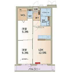 間取図画像 2LDK