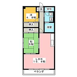 グランディール 2LDKの間取図画像