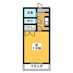 エクセレント西可児 1Kの間取図画像