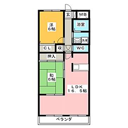 FLORA 2LDKの間取図画像