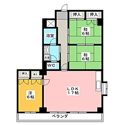 グリーンパークアベニュー 3LDKの間取図画像