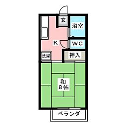 シンシアT,sC 1Kの間取図画像