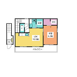ルミエール 1LDKの間取図画像