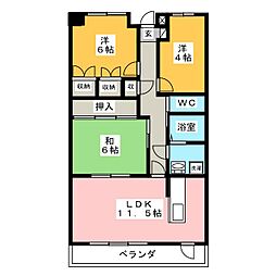 プライム 3LDKの間取図画像